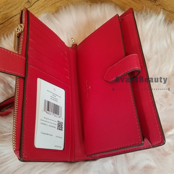 NWT Kate Spade Staci Boxed Heart Pop Printed Phone Wallet Wristlet White V Day - Picture 6 of 7